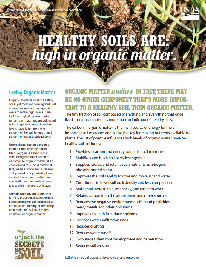 Read more about the article Healthy Soils Are: High in Organic Matter